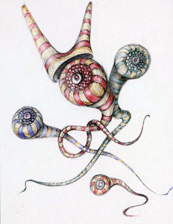 13 Bez názvu, 2008, perokresba, 32 x 27 cm